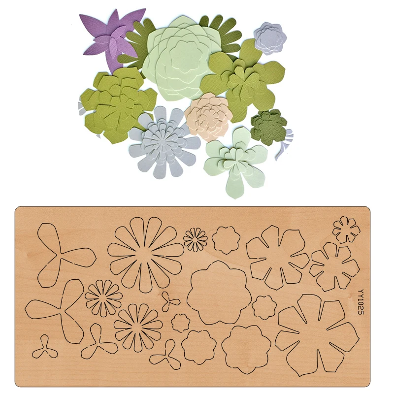 

Wooden die-cutting clipboard craft knife die flower wood die YY1025 is compatible with most manual die cutting