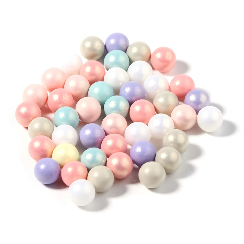 100Pcs/Lot 7.9mm Macaron No Hole Round Ball Shape Acrylic Beads Mix Color For Bracelet Necklace Jewelry DIY Accessories