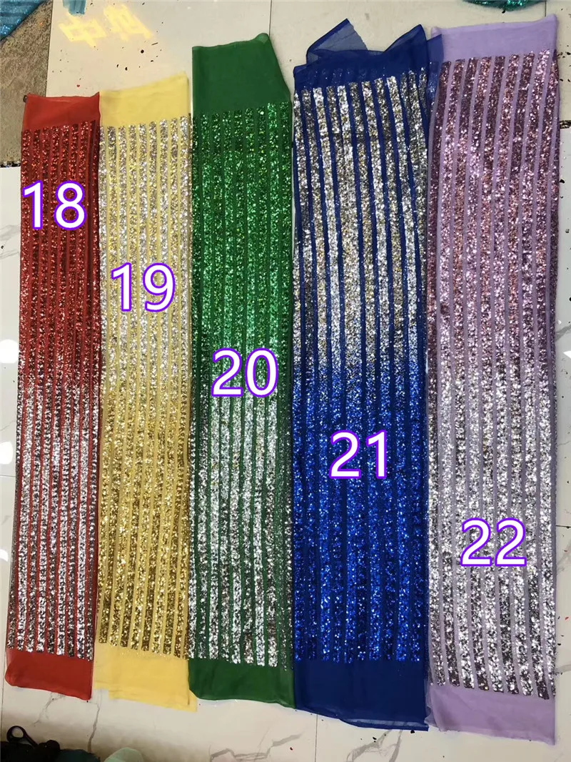 

22 colors option 3H-42606 fashionable sequins tulle embroidery french net lace fabric for party dress