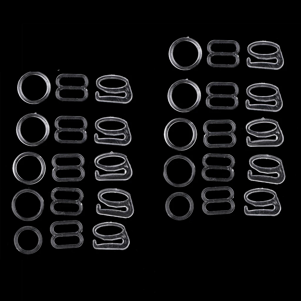 10 Sets Bra Strap Sliders/Hook/O Ring Fig 8 9 0 Lingerie Adjuster for DIY Craft