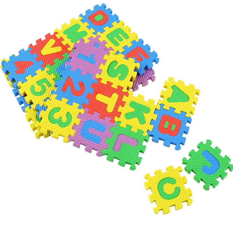 36 Pcs/Set 3D Puzzle Jigsaw Kids Children Mini EVA Foam Alphabet Letters Numbers Floor Soft Educational Toys Kids Play Mats