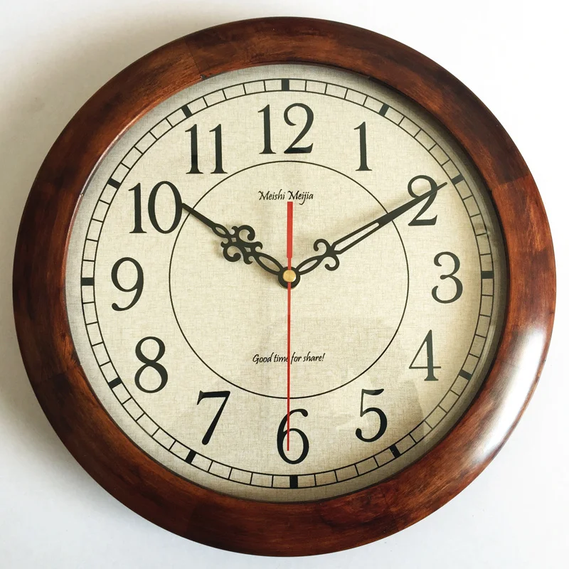 Japanese Vintage Wall Clock Wood Luxury Reto Clock Mechanism Wall Watches Silent Living Room Kitchen Duvar Saati Home Decor 2020