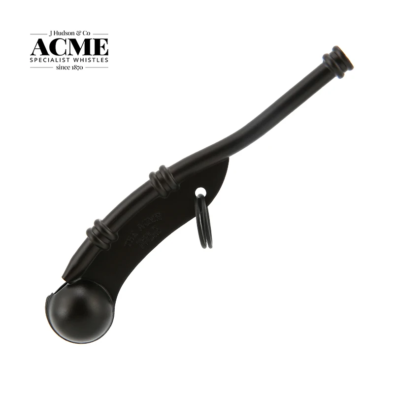 ACME Boatswain Pipe 12 Classic Matt Black Military Band Dubbing Whistle Navy Signal Conductor Brass Sailor Whistle