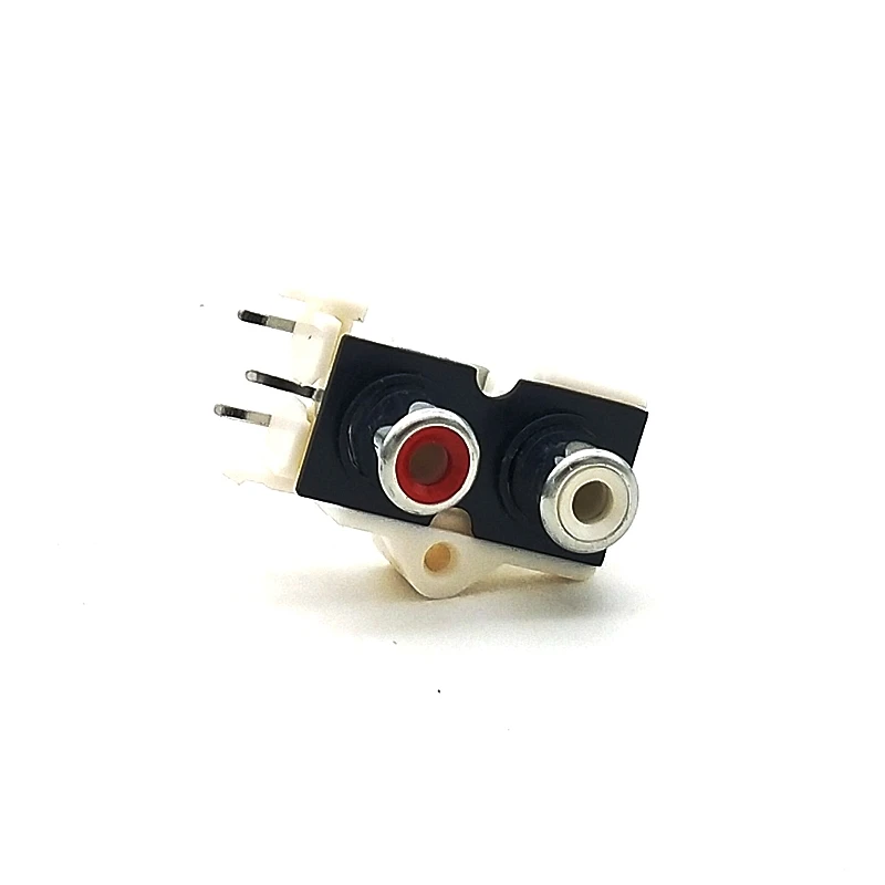 50PCS/100PCS/1000PCS 2 WAY RCA 2 Pin Copper White Female Audio Video Plug jack AV Socket Input and Output Connector RCA2-9