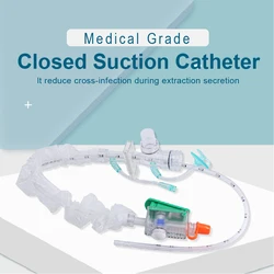 Canack Closed Suction Catheter 72 H Adjustable Negative Pressure Suction Tube 6 Color Size Wholesales