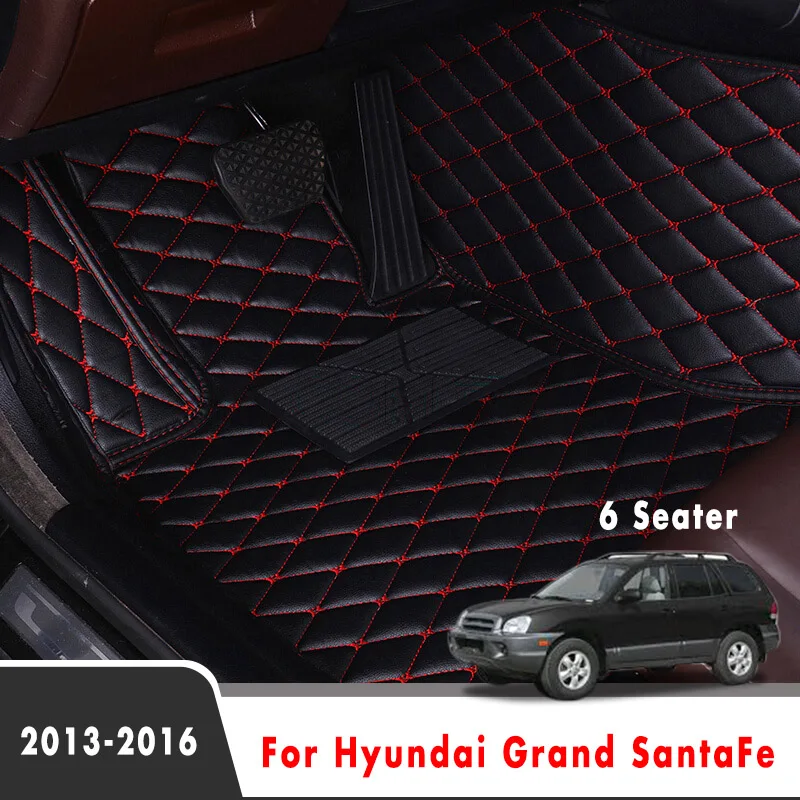 

Car Floor Mats For Hyundai Grand SantaFe 2016 2015 2014 2013 (6 Seater) Interior Styling Carpets Car Accessories Foot Pads Cover