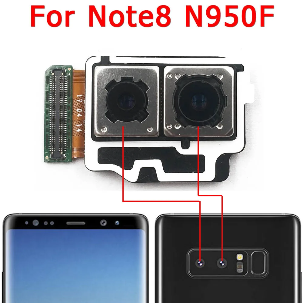 For Samsung Galaxy Note 8 Note8 N950F Front Rear Back Camera Frontal Main Facing Camera Module Replacement Spare Parts