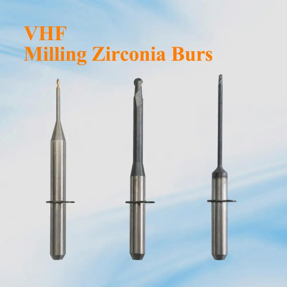 5pc Free Shipping VHF DLC Zirconia Burs CAD CAM Dental Milling Tools