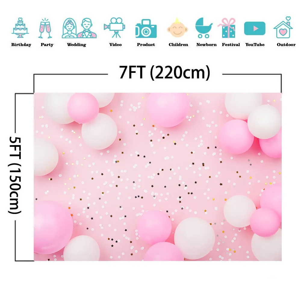 Mocsicka Hồng Phông Nền Chụp Ảnh Bóng Vàng Chấm Ngôi Sao Nhỏ Cưới Trang Trí Cho Bé Chân Dung Ảnh Nền Studio Chụp Ảnh
