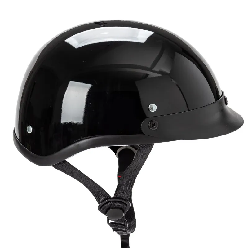 Professional DOT motorcycle helmet NORTH US Style half face moto helmet mat black glossy black