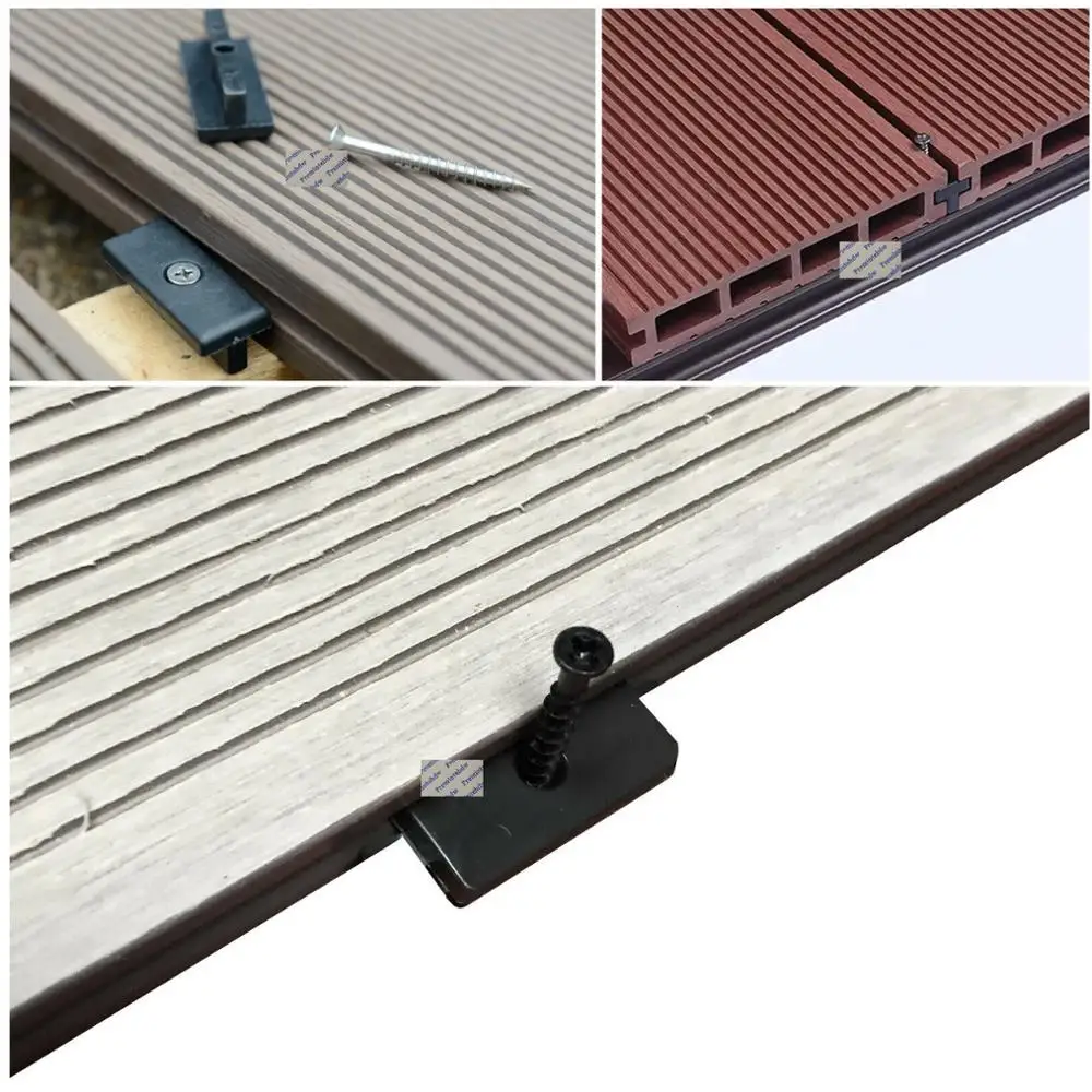 Imagem -02 - Madeira Plastic Composite Clip Deck Fixações Ocultas t Wpc Fixadores Piso ao ar Livre 400 Pcs