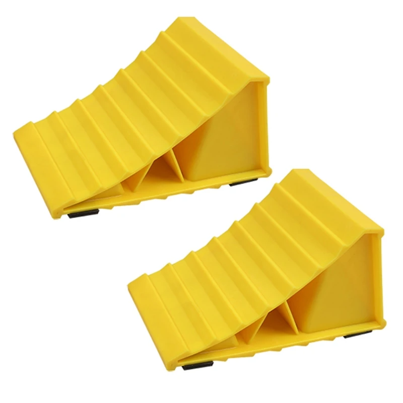 

2Pcs Car Wheel Chock High Strength Car Tyre Stopper Auto Wheel Stop Slider Block Triangle Support Pad