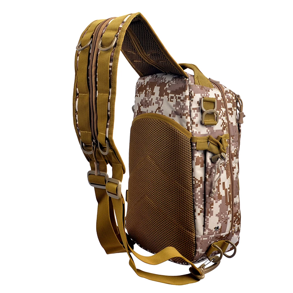 Imagem -02 - Mochila de Caminhada Tática para Homens Bolsa de Peito ao ar Livre Sling de Ombro de Pesca Escalada e Acampamento Impermeável Esportes Quentes