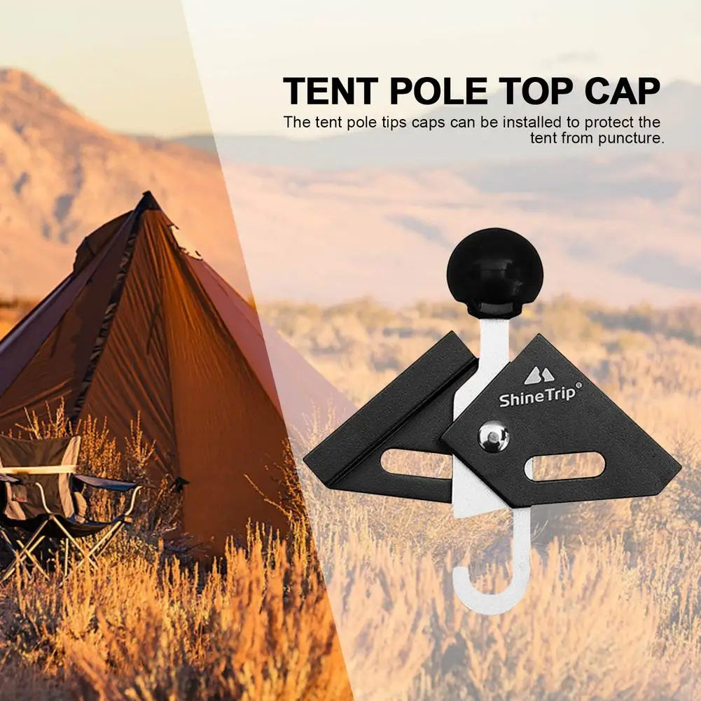 Tent Pole Tips Caps Anti-Puncture Round Canopy Rod Top Cap Kamp Malzemeleri Outdoor Camping Camping Accessories Tent Pegs