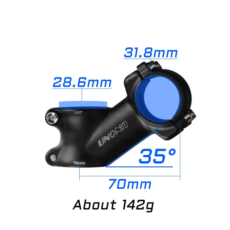 Вынос руля UNO MTB 31,8 мм, 60-130 мм, матовый черный — фото товара