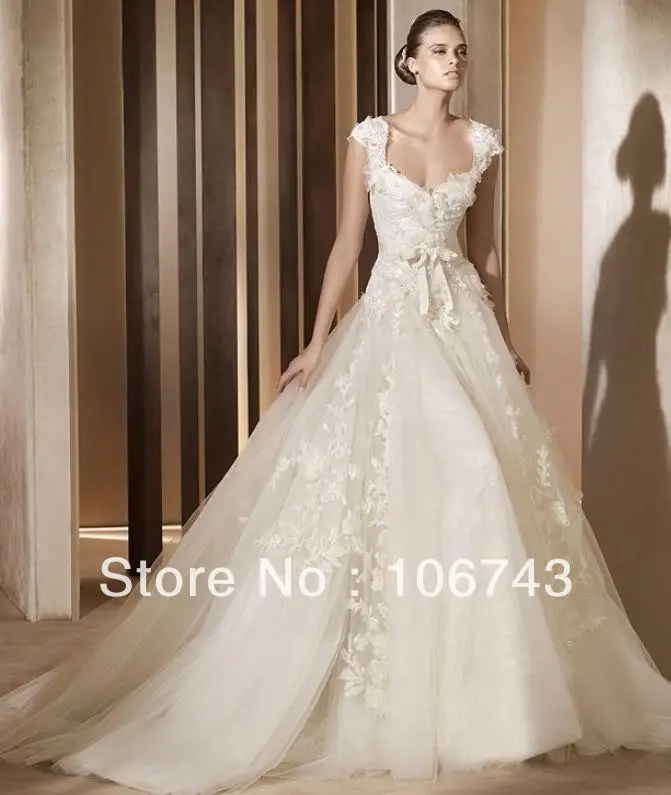 free shipping vestido de noiva 2018 new style Sexy brides Custom lace appliques bow bridal gown mother of the bride dresses