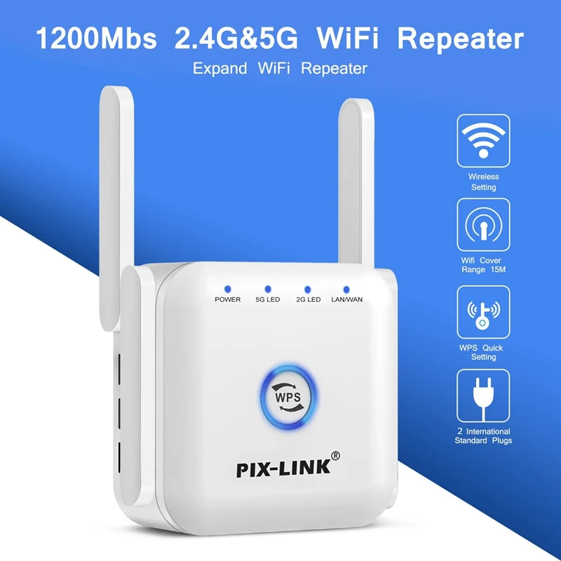 Imagem -03 - Repetidor Wi-fi 5g Wi-fi Repetidor 1200mbps Router Wi-fi Amplificador de Sinal 300mbps Wi-fi Extender 2.4g wi fi Impulsionador Ponto de Acesso 5ghz