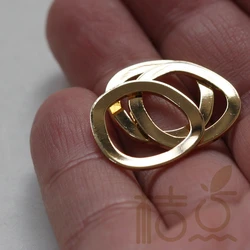 DIY Supply-Solid Brass Finding Irregular Ring - 18.4x18.5mm (3791C)