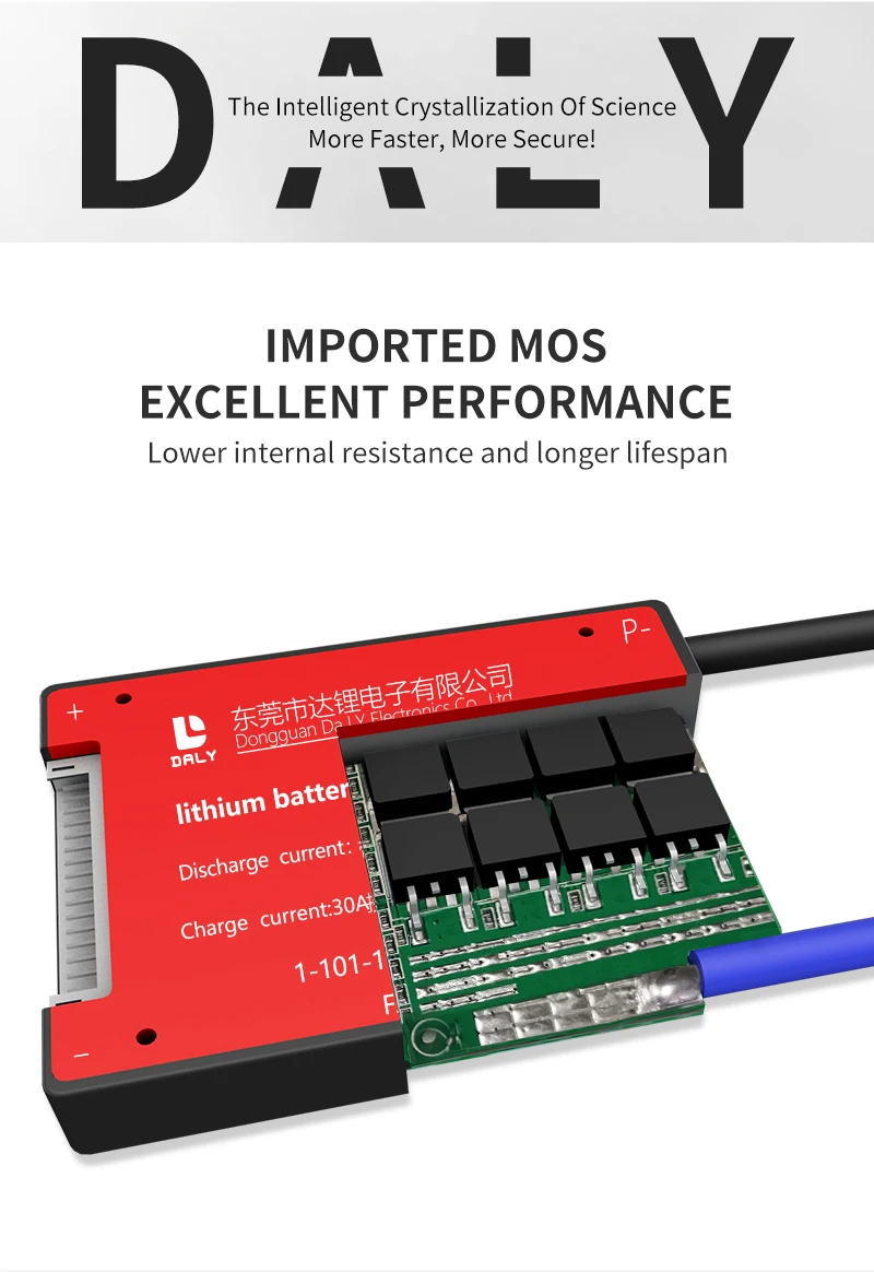 DALY BMS 13S 48V 200A Li-ion Battery Protection Module PCB Protection Board with Balance Leads BMS for 18650 Battery Pack 48V(Standard BMS,200A