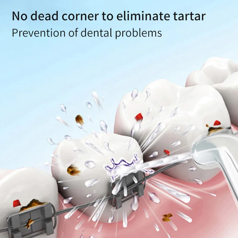 600ML profesjonalny irygator doustny domu podróży irygator do zębów blat do czyszczenia zębów z 4 dysze 10 prędkości