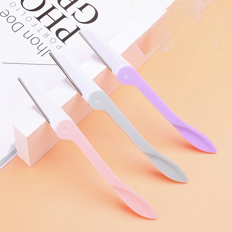 3Pcs/Set Women\'s Razors Makeup Facial Eyebrow Lip Razor Hair Remover Sharp Stainless Steel Cutting Knife Safety Razor