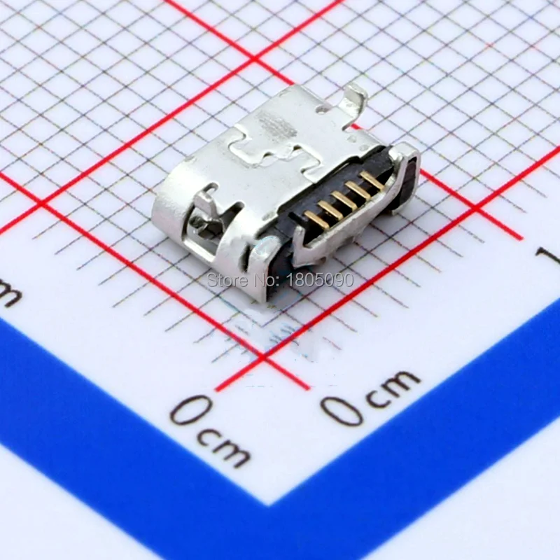 Conector hembra micro USB de 5 pines para Sony VIV0 X1 X3, conector trasero de carga, 100x7,2mm, borde plano, 4,85 unidades