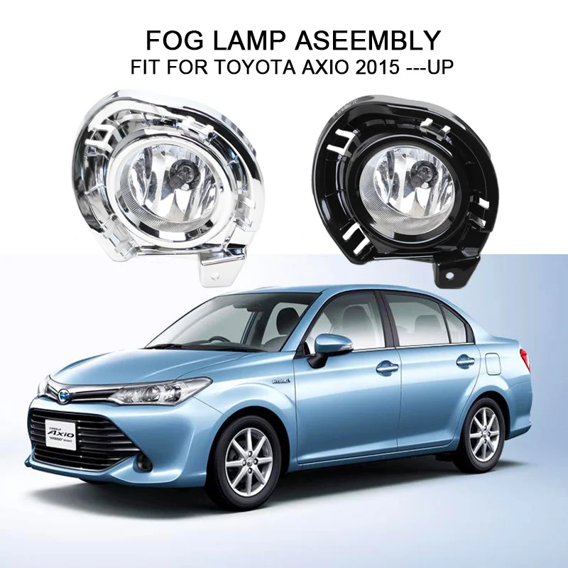 Car Fog Lamp Assembly with Fog Light and Wire Relay Switch Button for TOYOTA Axio 2015 2016 Front Bumper  Fog Light 2017