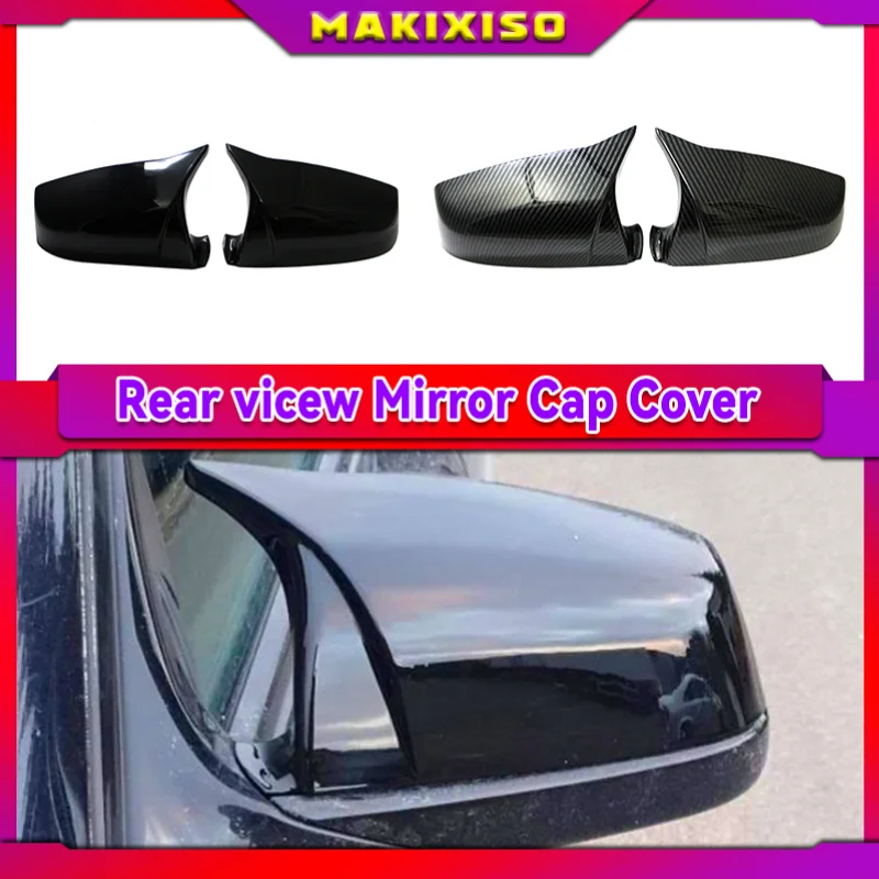 Für BMW 5 6 7 Serie E60 E61 E63 E64 F06 F07 F10 F11 F13 F01-F04 Carbon Faser muster Schwarz Seite Flügel Rückspiegel Abdeckung Kappe