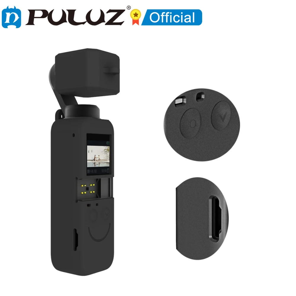 PULUZ 2 in 1 Silicone Cover Case Set for DJI OSMO Pocket 2 Soft Case Accessories