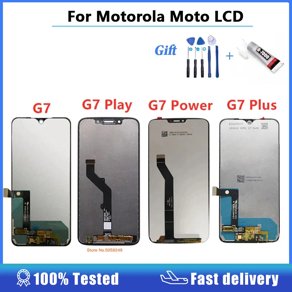 Original For Motorola Moto G7 Power Display XT1955 LCD G7 Plus Touch Screen Digitizer G7 Play LCD Replacement XT1952 LCD For G7