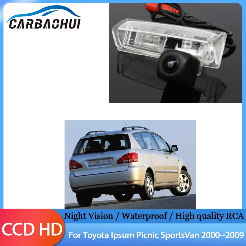 

HD 1280P Car Rear view Reverse Camera Night Vision Waterproof high quality RCA For Toyota Ipsum Picnic SportsVan 2000~2009