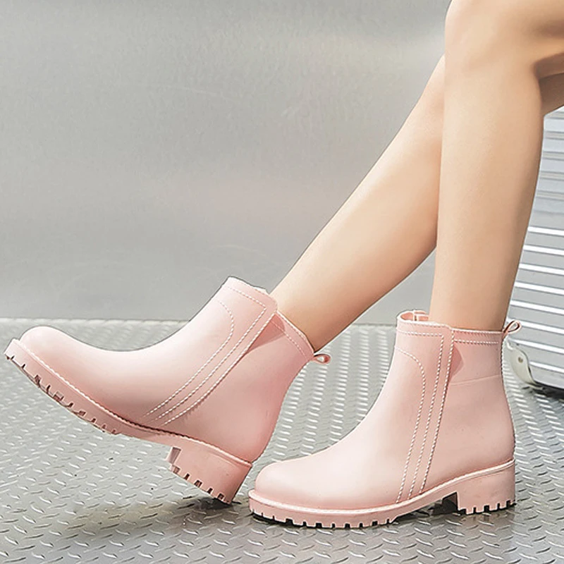 Botas de lluvia para mujer, botines bajos antideslizantes, impermeables, antideslizantes, informales, Martin