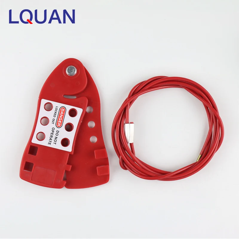 5PCS Economy Cable Lockout Fish Type Cable Safety Lock With Insulated Steel Wire Cable