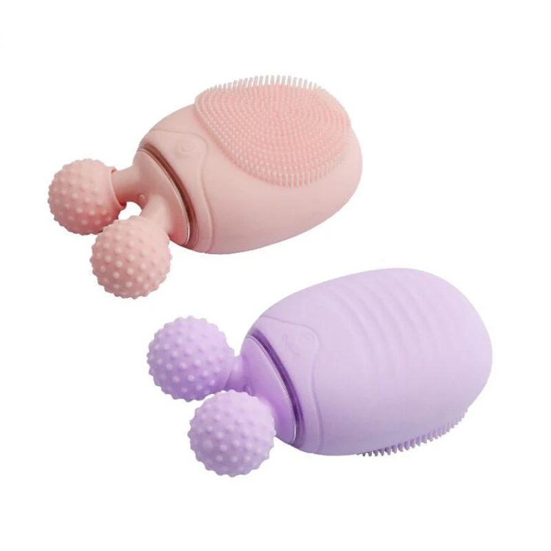 

Free Shipping Electric Massage Rechargeable Beauty Instrument Silicone Waterproof Facial Cleaner