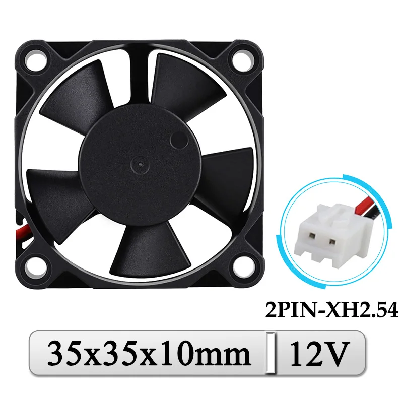 1Pcs Gdstime DC 12V Fan 35x35x10mm 35mm Mini Axial Laptop Cooler Fan 35mmx10mm 3.5cm Micro Brushless Audio Cooling Fan