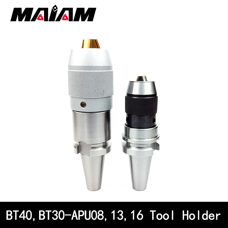 100% new BT30 BT40 APU08 APU13 APU16 tool holder bt apu series 0.05 precision CNC integrated self-tightening lathe tools holder