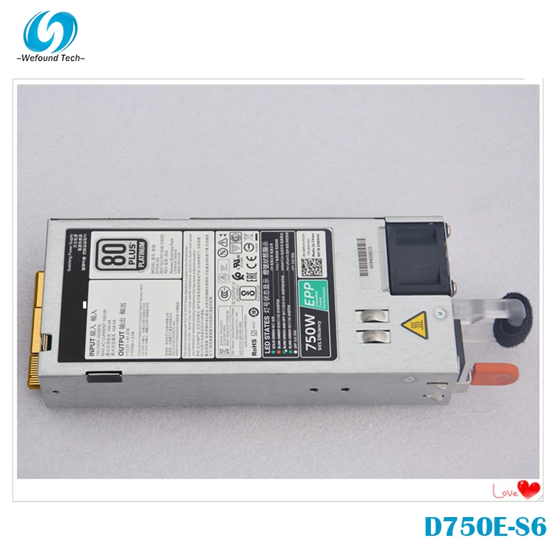 

100% Working Power Supply For DELL R630 730XD 750W 5RHVV D750E-S6 G6W6K V1YJ6 HTRH4 0V1YJ6 0HTRH4 High Quality