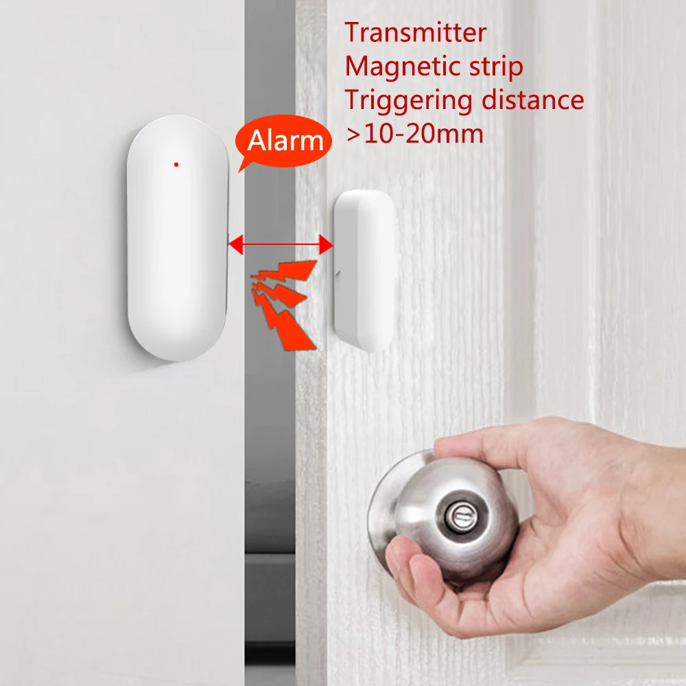 Tuya WiFi Door Sensor Smart Door Open/Closed Detectors Smart Life APP Magnetic Switch Window Sensors Work With Alexa&Google Home