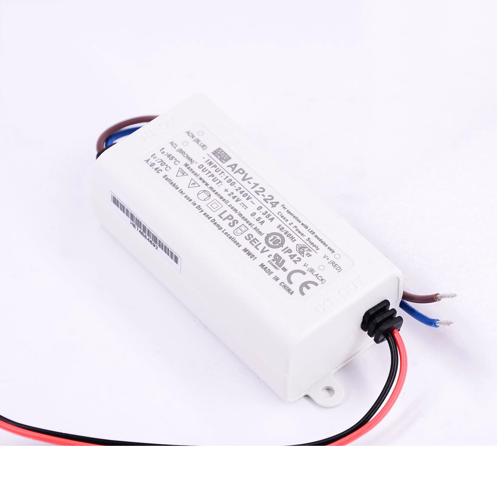 Original Mean Well APV-12-24 meanwell 24V/0.5A Constant Voltage design 12W Single Output LED Switching Power Supply