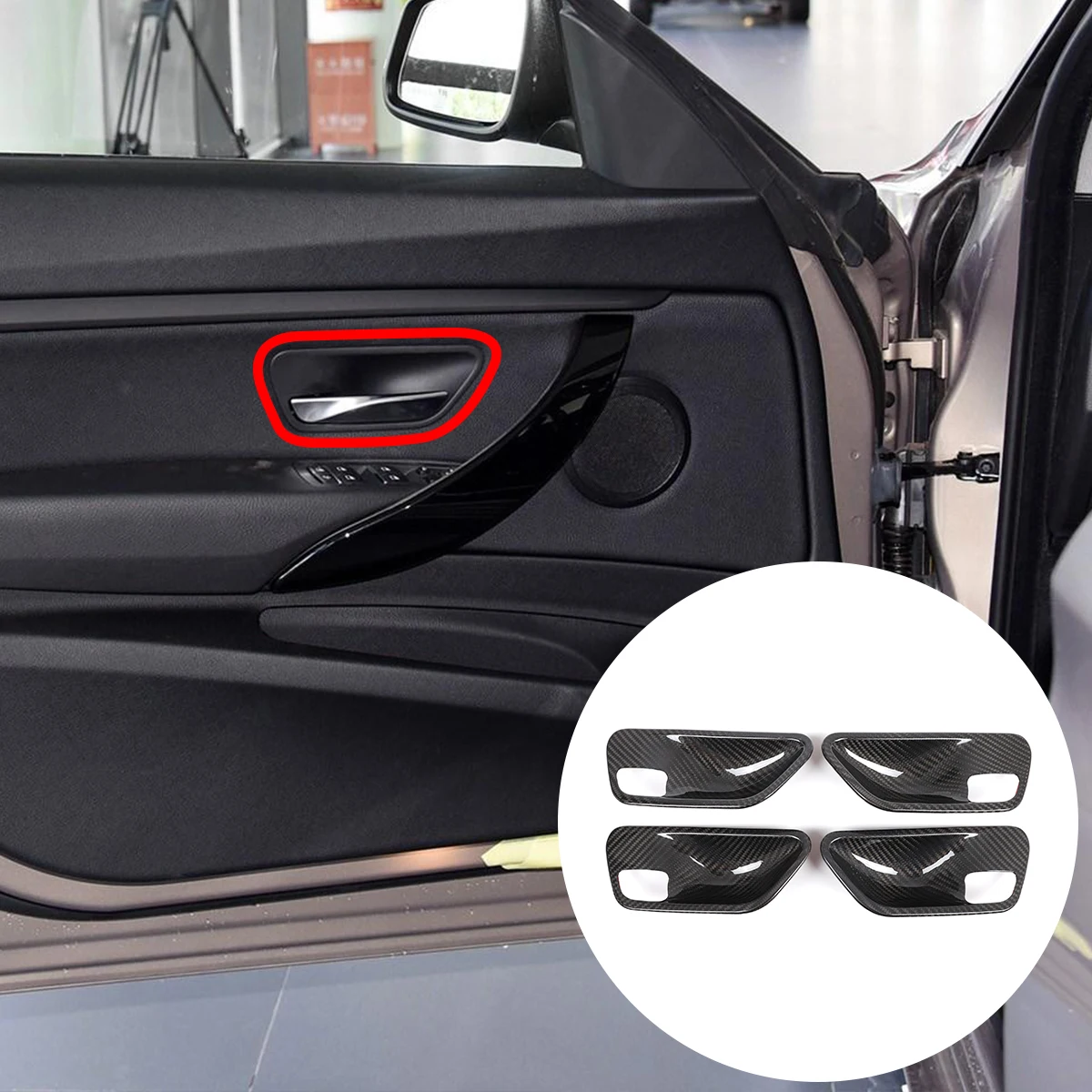 For 2013-2019 BMW 3 Series GT 3 4 Series F30 F32 F35 316i 318i 320 inner door bowl  car interior modification accessories