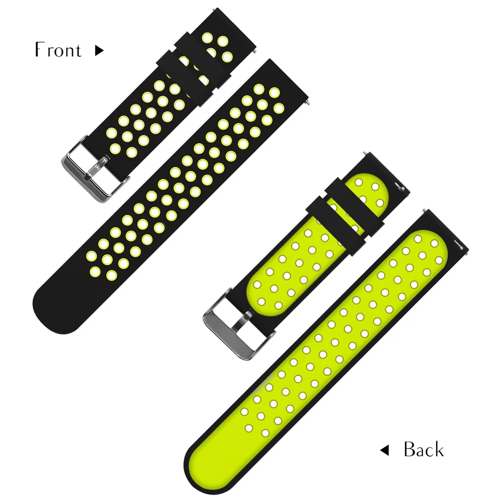 18mm 20mm 22mm Smartwatch Straps for Samsung Galaxy Watch 4 Silicone Quick Release Rubber Replacement Watch Bands for Men Women