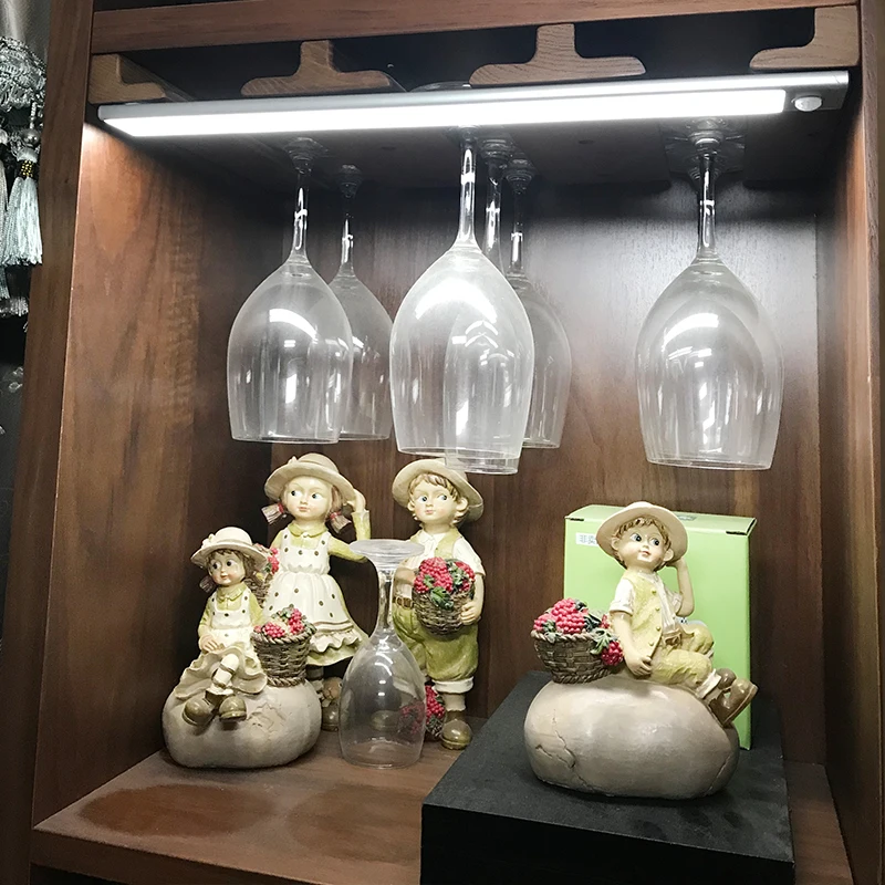 Long Strip LED Motion Sensor Under Cabinet Light USB Rechargeable Wardrobe Closet Light Wireless Cupboard Night Lamp For Kitchen