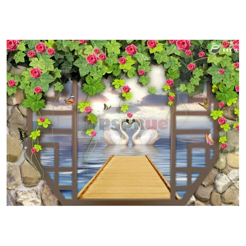 

Dpsprue 5D DIY Full Square Drill Diamond Painting Scenery Love Swan Daimond Mosaic Diamant Embroidery Home Room Decoration FS01