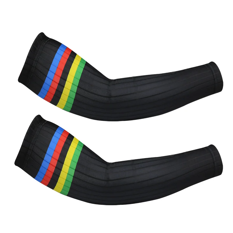 Aero Bike Arm Cover Cuff Cycling Sleeves UV Stripe Running SunscreenSun Bicycle Sleeves Leg  Sport Cycling Outdoor Arm Warmer