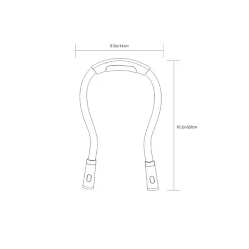 Lampada da lettura notturna ricaricabile a mani libere con luce appesa al collo a LED lampada da libro a sospensione USB ricarica USB per l'apprendimento
