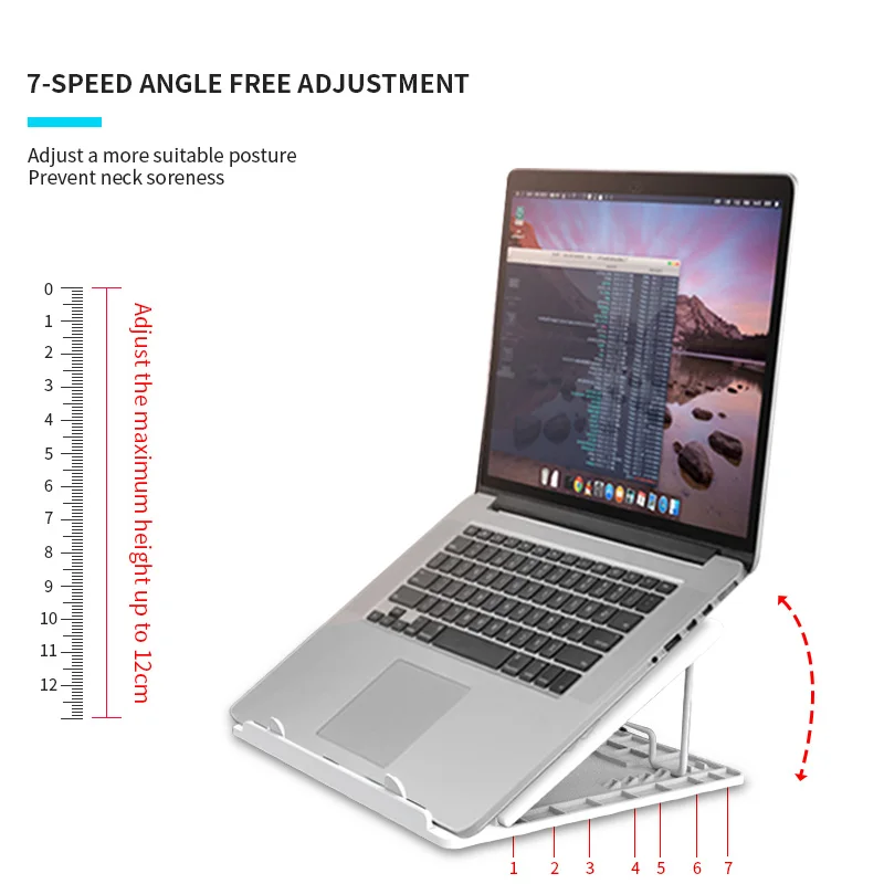 Support pliable pour ordinateur Portable et tablette, Base pour Macbook Pro, Support réglable