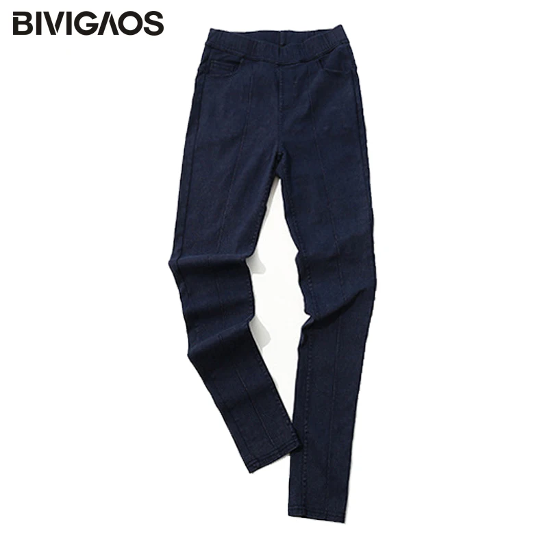 BIVIGAOS – jean moulant en velours pour femme, Leggings coupe crayon, Slim, haute élasticité, lavage au sable, nouvelle collection automne hiver