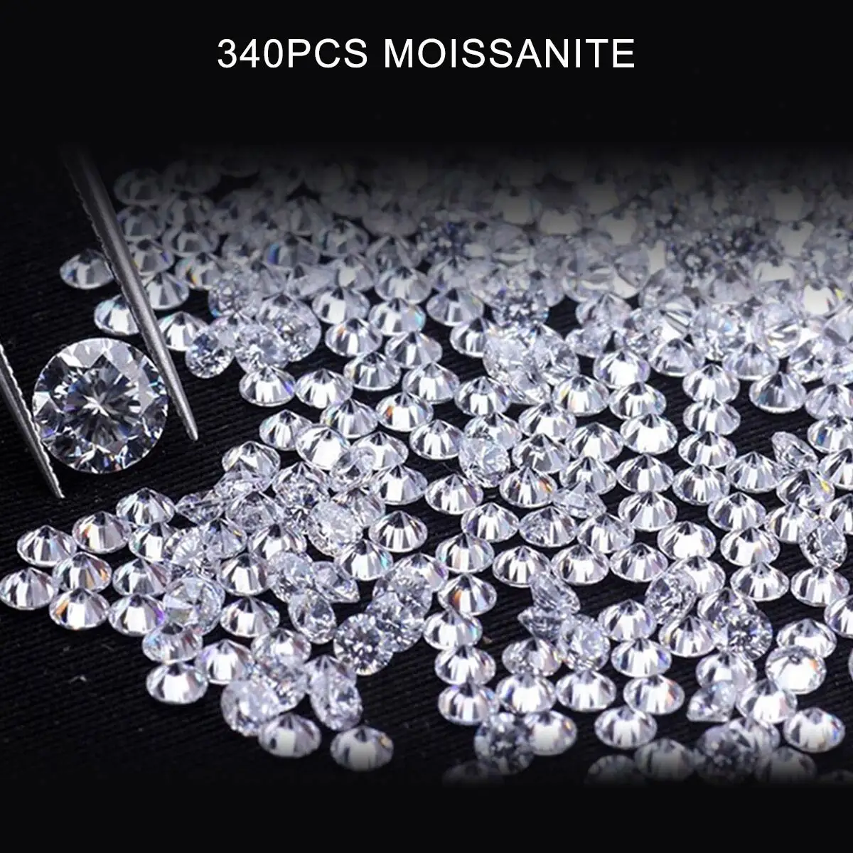 

Szjinao 340PCS Small Loose Gemstones Moissanite Stones 0.8mm To 2.9mm D Color VVS1 Excellent Cut Loose Beads For Jewelry Making