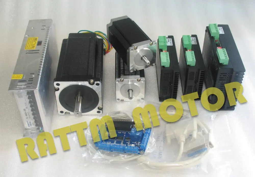 

3 axis CNC NEMA23 NEMA34 425Oz-in 878oz-in stepper motor Dual shaft & CW8060 driver 6A 80V/DC CW5045 4.5A 50V/DC & 5 Axis board