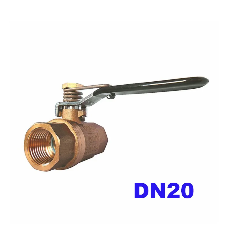 High quality Ball valve brass Stainless steel Small Spring automatic return ball valve DN20 Female thread 3/4\